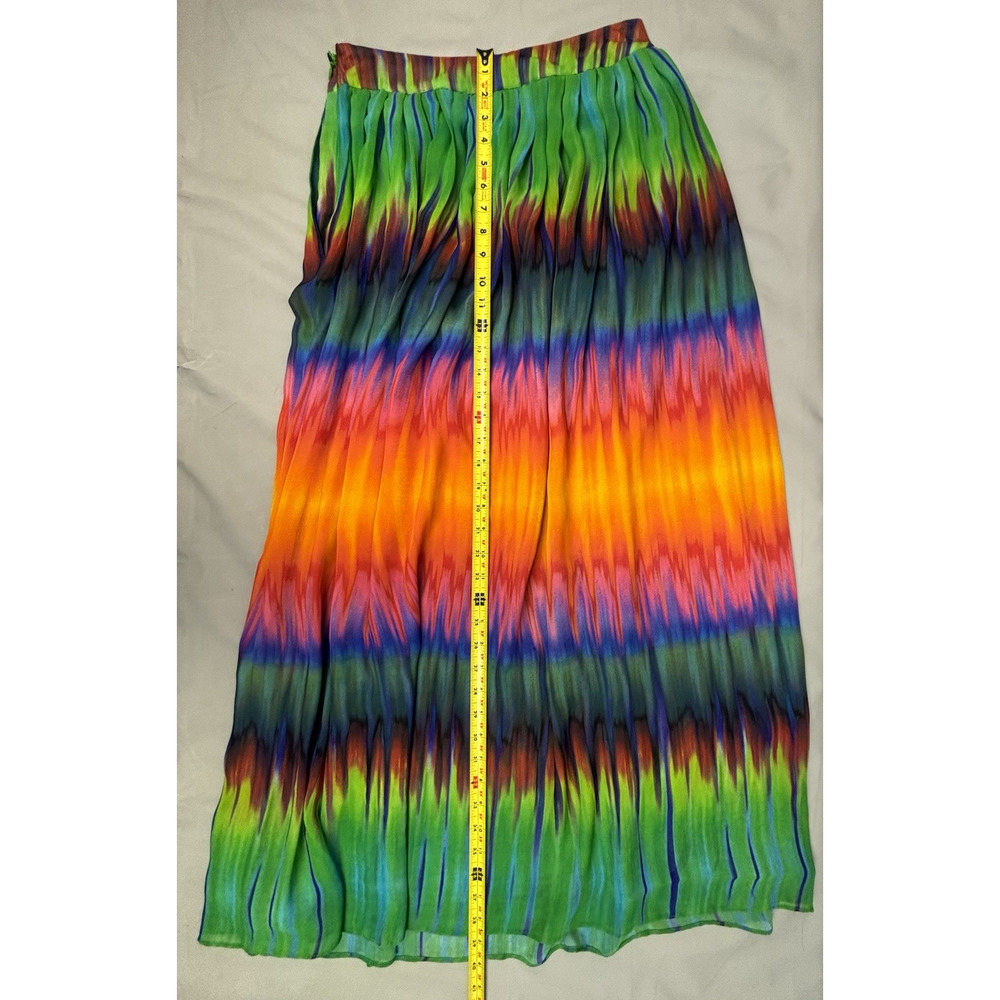 Vince Camuto Mirror Rainbow Maxi Skirt Size 2 Tie Dye Boho Festival - Picture 10 of 13